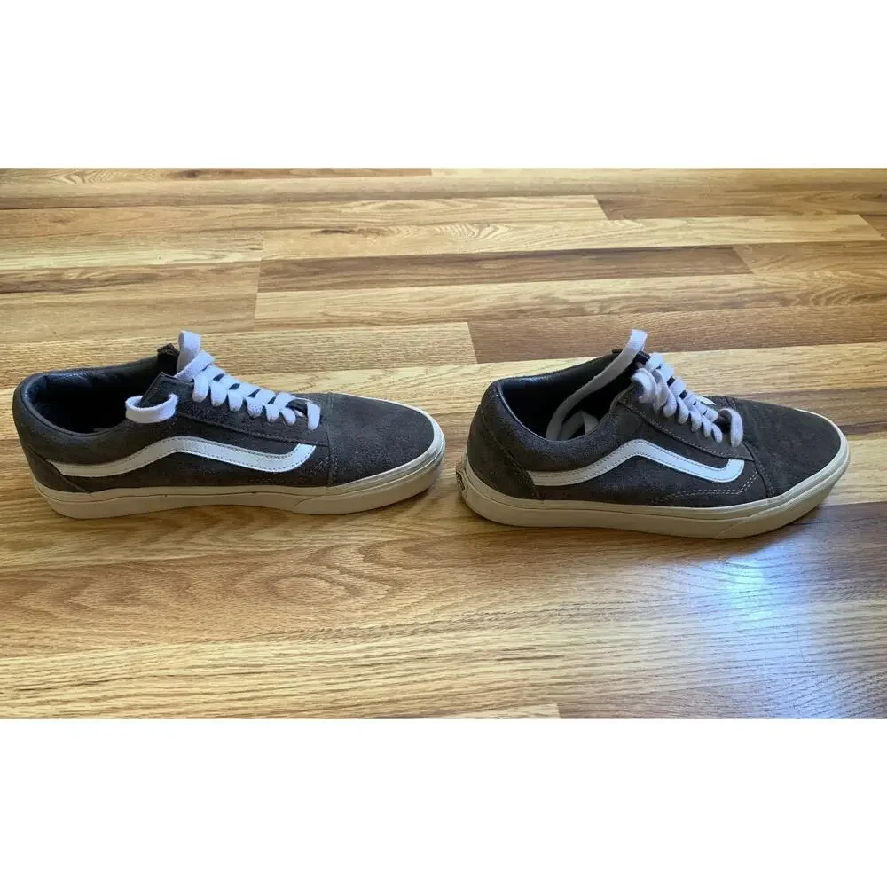 Vans Off The Wall Sneakers M 8, W 9.5 Dark Gray Pig Suede Skate Sporting